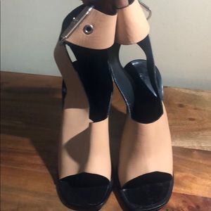 Celine Buckle Ankle Strap Wrap Sandals Tan Size 37